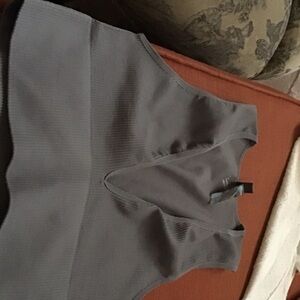 Gray Ribbed Crop Top